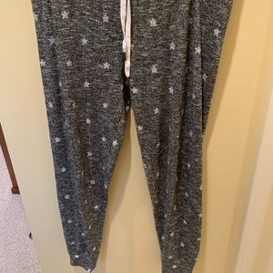 PJ Salvage pajamas size large. Grey with white stars.